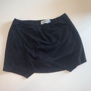 Black Suede Pants Store Skort, Size S